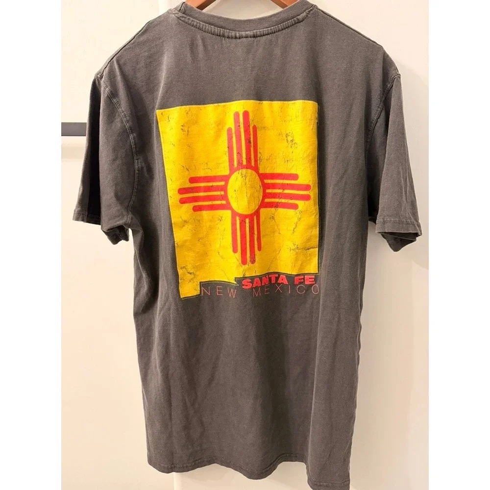 Santa Fe New Mexico Graphic T-Shirt Mens M Faded Black